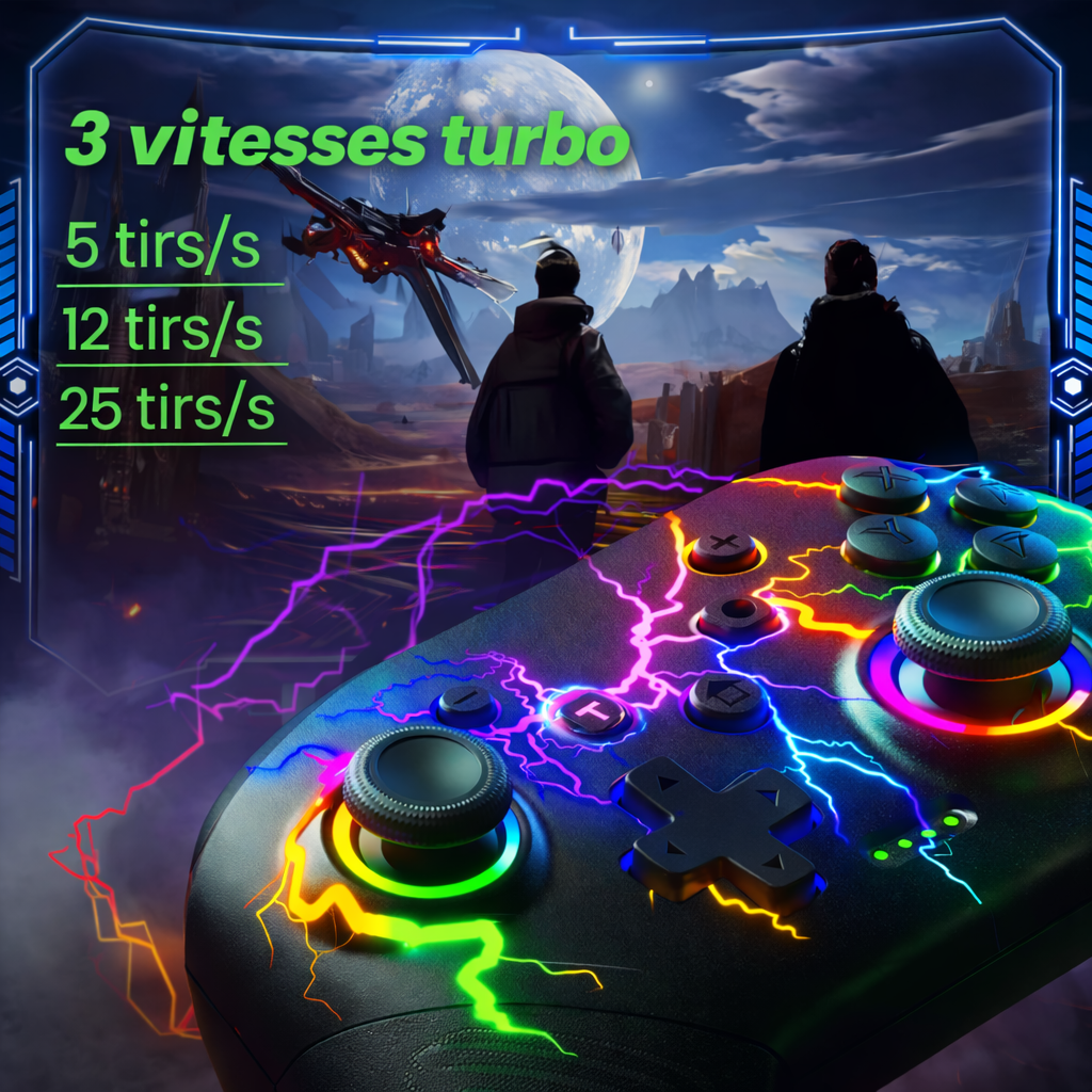 Manette Switch Pro Sans Fil - Switch/Lite/OLED/PC/Android/iOS